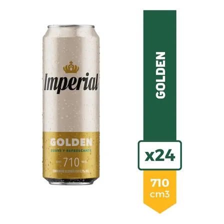 Cerveza Imperial Golden Lata 710ml Pack X24