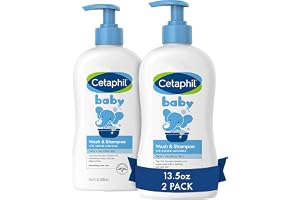 Cetaphil Baby Wash & Shampoo, 13.5oz Pack of 2, Hypoallergenic, Gentle Enough for Everyday Use, Soap Free