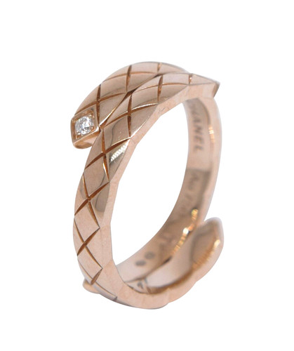 Chanel Coco Crush Toi Et Moi Small 18k Rose Gold & Diamond Ring Sz 50 B/P J11969