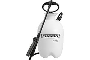 Chapin 20004 Pump Sprayer, 1-Gallon SureSpray Translucent Tank with an Easy Fill Funnel-Top Opening, Adjustable Cone Nozzle & 34" Long Reach Hose, Used for Fertilizer, Pesticides, Weeds & Pests | Durable lightweight tank; ideal for weed control, plant car
