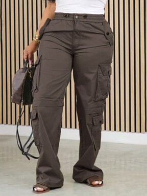 Chicsale Womens Cargo Pants With Large Pockets Streetwear Style Comfortable Fit And Versatile Design Ideal For Casual Outings And Everyday Wear Perfect For Fashion Forward Women  Flash Sale