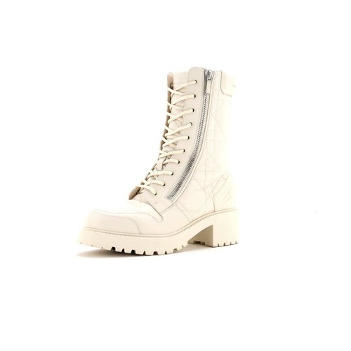 Christian Dior Women's D-Unit Combat Boots Cannage Quilt Leather
