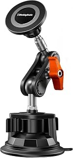 chubbycable ChubbyGrip Magnetic Car Phone Holder 360&deg; Adjustable Car Phone Mount for Windshield, Ultra-Durable Metal Suction Cup Phone Mount for iPhone Samsung All Smartphone, Magnetic