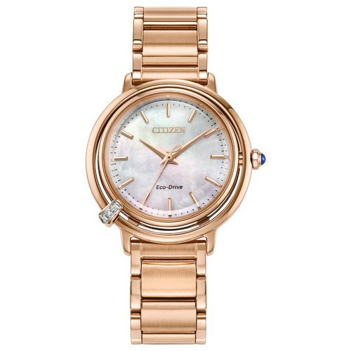 Citizen Women's Arcly Rose Gold Eco-Drive Stainless Steel Watch 31MM EM1098-68D
