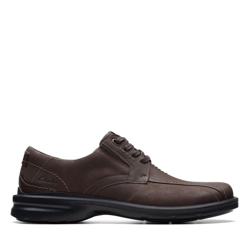 Clarks Mens Gessler Lace Brown Leather Casual,Dress Casual  Shoes