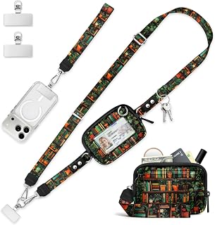 Clip and Go Strap for Phone with Wallet Crossbody Lanyard Book