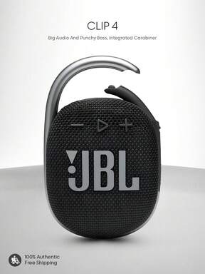 Clip  Portable Mini Bluetooth Speaker Big Audio And Punchy Bass Integrated Carabiner IP67 Waterproof And Dustproof 10 Hours Of Playtime Speaker For Home Outdoor And Travel Original JBL $27.95 % OFF