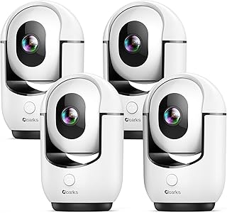 Cloarks 2K Pan/Tilt Security Camera, WiFi Indoor Cameras for Home Security with AI Motion Detection, Pet/Dog/Baby Camera with Phone App, 2-Way Audio, 24/7, Siren, TF/Cloud Storage, 4 Pack