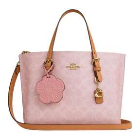 COACH Valentine's Day Limited Edition Mollie Artificial Leather Tote One Shoulder Handbag Medium Women's Sakura Powder  23% OFF