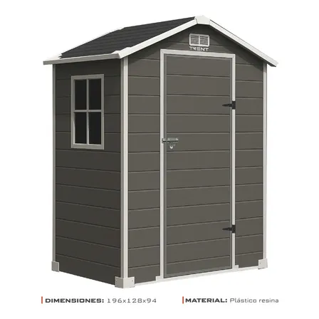 Cobertizo Armario Plastico Trent 196x128x94 Caseta Galpon Deposito Mueble Exterior Jardin