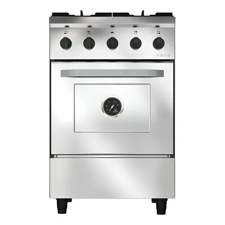 Cocina Industrial Morelli Kuma 4 Hornallas Gas Plateado Puerta Ciega
