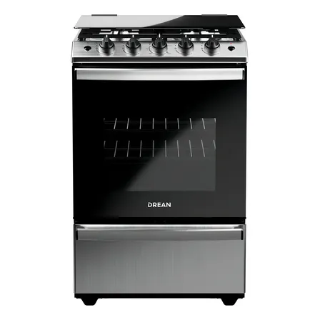 Cocina Multigas 56 Cm Inox Con Air Fryer Drean Cd5617ai0 Gris