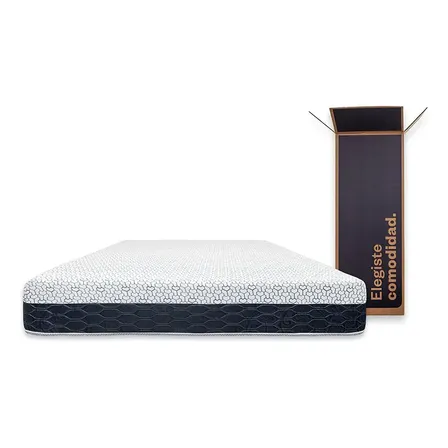 Colch&oacute;n En Caja Sue&ntilde;o Dorado Nap Box 2 Plazas 140x190 cm Espuma Alta Densidad