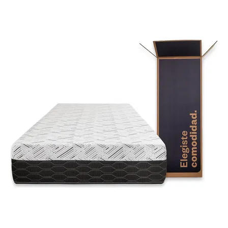 Colch&oacute;n en caja Sue&ntilde;o Dorado SD box plus 1 plaza y media 90x190 espuma alta densidad