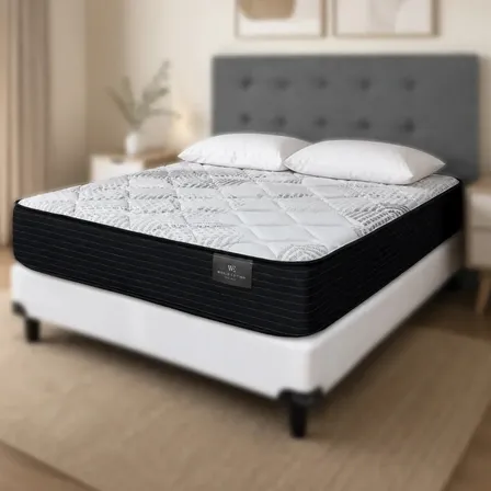 Colch&oacute;n King Koil 2 Plazas 140x190 cm Resortes Bonnell + Almohadas