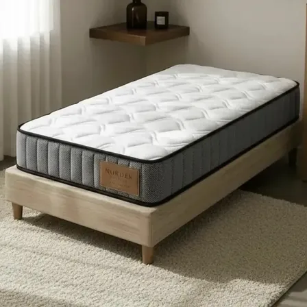 Colch&oacute;n Norden Essence En Caja 1 Plaza 80x190cm Firme Espuma Premium 28D Alta Densidad