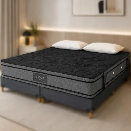 Colch&oacute;n Viggo Magnum 160x200 Cm 300 Kg Alta Densidad - Negro