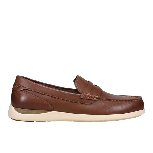 Cole Haan Grand Atlantic Penny Loafer Slip On Moc Toe Dress  Mens Brown  C33028
