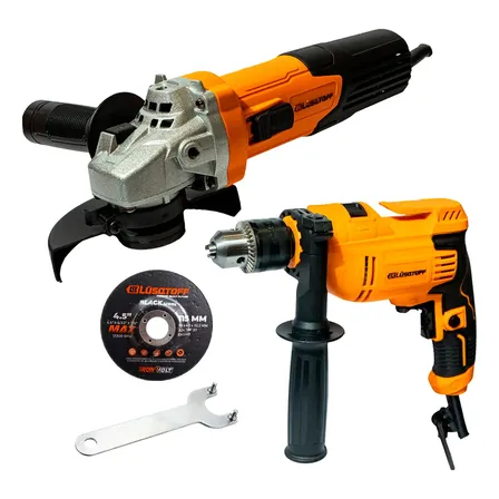 Combo Amoladora 115mm 720w + Taladro Percutor 710w Lusqtoff