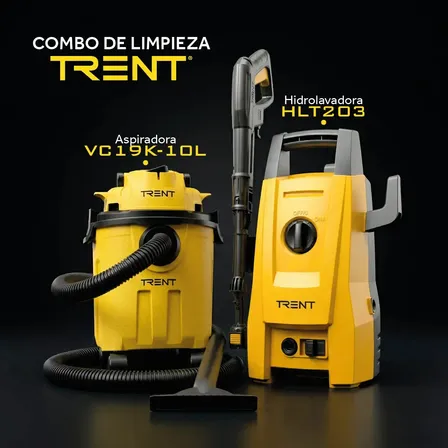 Combo Hidrolavadora Aspiradora Electrica Alta Presion Trent Amarillo 50hz