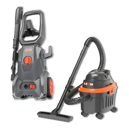 Combo Hidrolavadora Luxus 1400w + Aspiradora Luxus 1000w Color Negro Frecuencia 50