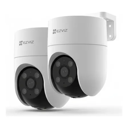 Combo x2 Camara H8c 360 Exterior Wifi Color Ezviz Blanco