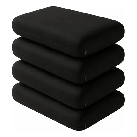 Combo X4 Almohadas Inteligentes Viscoelasticas Con Funda Negro
