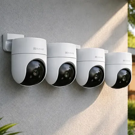 Combo X4 Ezviz H8c 360 Exterior Wifi Inteligencia Color 24h Blanco