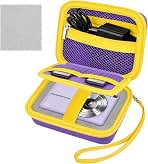 Comecase Digital Camera Case for Kodak FZ55/FZ45, Purple&Yellow Zipper