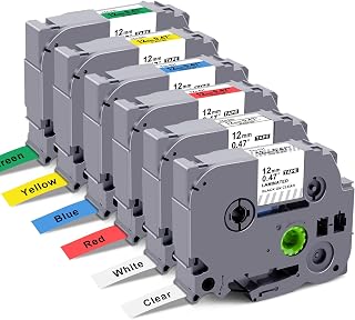 Compatible with Brother P Touch Label Maker Tape Refills TZe 12mm 0.47"