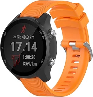 Compatible with Garmin Forerunner 245/645/55 Watch Band, 20mm Soft Silicone for Galaxy Watch 6/5/4, for Garmin Venu/Venu Sq/Vivomove HR/Vivoactive 3/245 Music /645 Music Smartwatch.