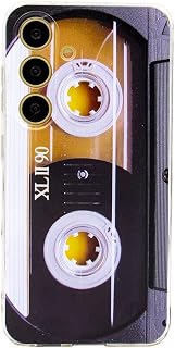 Compatible with Samsung Galaxy S24 Plus Case,Heavy Duty Retro Soft Cool Tape Music Mixtape Phone Cover for Samsung Galaxy S24 Plus Black