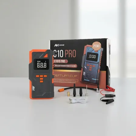 Compresor Arrancador Bateria Powerbank Linterna Alpina C10 P Color Gris/naranja Fase El&eacute;ctrica Monof&aacute;sica Frecuencia 50