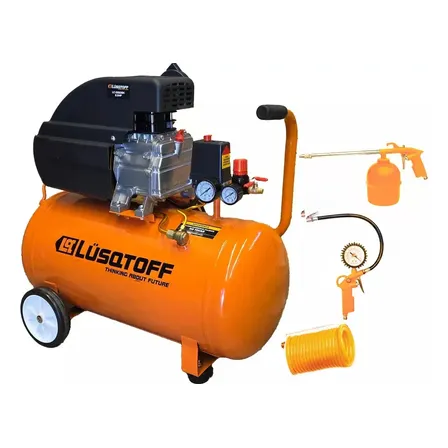 Compresor De Aire 50 Litros Kit Aire 3 Pzs Lusqtoff Portatil
