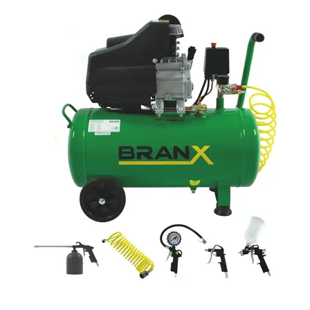 Compresor De Aire El&eacute;ctrico Port&aacute;til Branx 50hz 50lts Color BRXC2550
