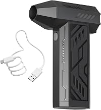 Compressed Air Duster, 110000RPM Super Power Cordless Air Duster | Rechargeable Brushless Blower, Dust Air Blower for Electronics, 4 Gear Adjustable, Home & Outdoor Cleaning, Black