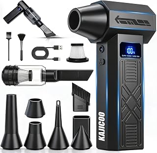 Compressed Air Duster & Small Vacuum, 130000RPM, 2in1 Electric Air Duster