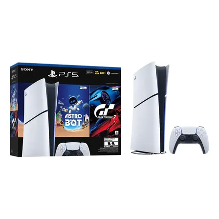 Consola Ps5 Digital + Juegos Astro Bot + Gran Turismo 7 Playstation