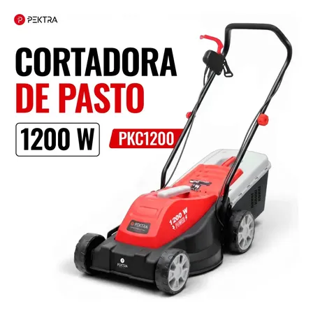 Cortadora De Pasto El&eacute;ctrica 3 Alturas 1200w Pektra + Bolsa