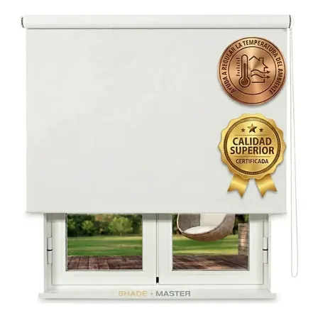 Cortina roller Blackout Shade Master de 120cm x 120cm blanco