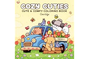 Cozy Cuties: Coloring Book for Adults and Kids (Cozy Spaces Coloring)
