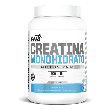 Creatina Monohidrato 1 Kg Ena Sport Micronizada Sin Sabor