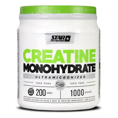 Creatina Star Nutrition Monohidratada en Polvo de 1 kg Sin Sabor