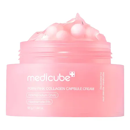 Crema Salmon Gel Capsulas Col&aacute;geno Hidratante Medicube 55ml Normal A Sensible D&iacute;a/noche