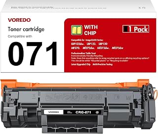 CRG071 071 Compatible for Canon 071 Toner Cartridge (with CHIP 5645C001) | for Canon 071 Black Toner Cartridge for Canon Imageclass LBP122dw LBP122 LBP120 MF270 MF273dw MF272dw MF275dw (1-Pack)