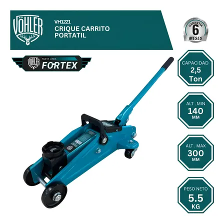 Crique Carrito Gato Hidr&aacute;ulico Port&aacute;til V&ouml;hler 2,5 Toneladas