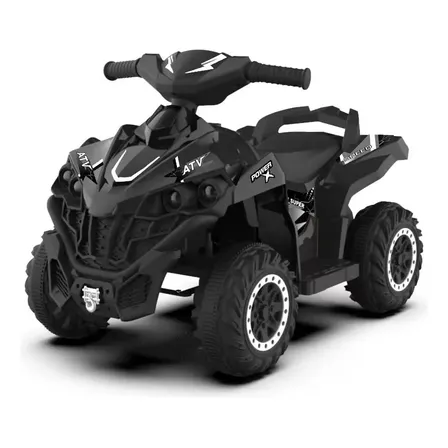 Cuatriciclo A Bateria 4 Rued Ni&ntilde;o Luz Sonido Ride Fun K2500 Color Negro