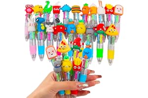 CZWZ 24Pcs Mini Multicolor Pens in One 4-in-1 Cute Pens Bulk for Kids, Fun Kawaii Ballpoint Pens for Birthdays and Children's Party Favors Gifts Teacher School Supplies