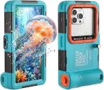 DANZHANG Upgrade IP68 Underwater Phone Case for Snorkeling, [50ft/15M] Professional Waterproof Diving Case Designed for iPhone 7-17 Pro Max/Pro/Plus/Mini, SE 2/3, Underwater Photo & Video, Blue