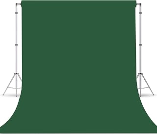 Dark Green Photography Backdrop for Photoshoot, Fabric 8x10ft | Versatile Studio Photo Backgrounds, Non Reflective, Easy to Use, for Portraits, Product, Party, Video Creation